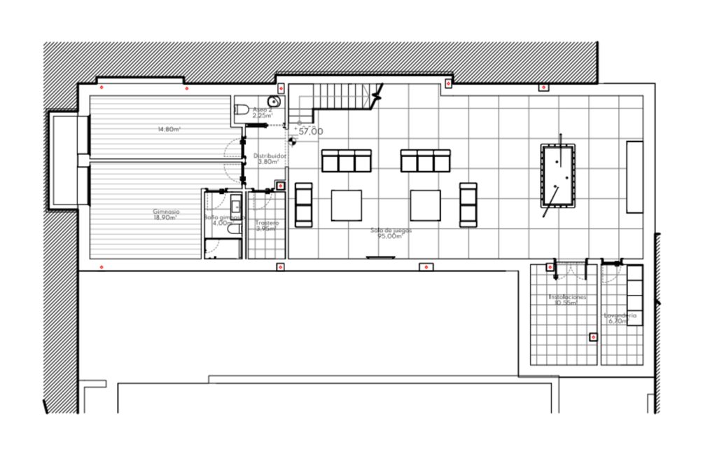 Type A1 lower level Avenue Marbella floor plan