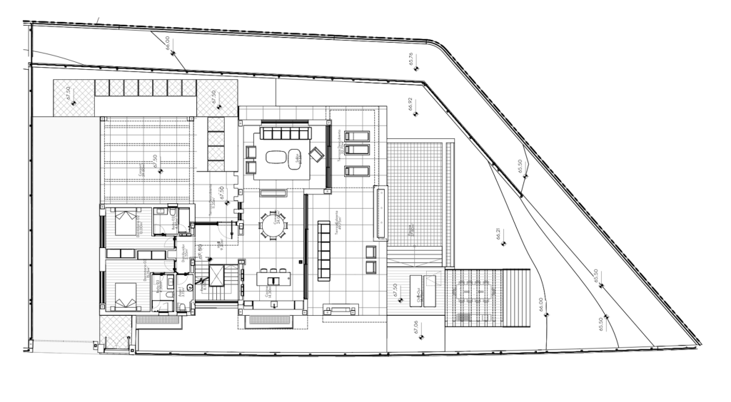 Type B1 main level Avenue Marbella floor plan