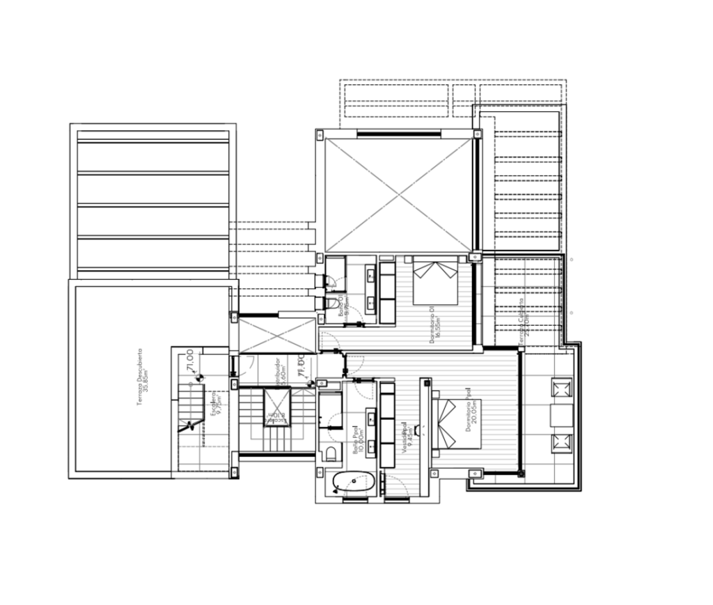 Type B1 upper level Avenue Marbella floor plan